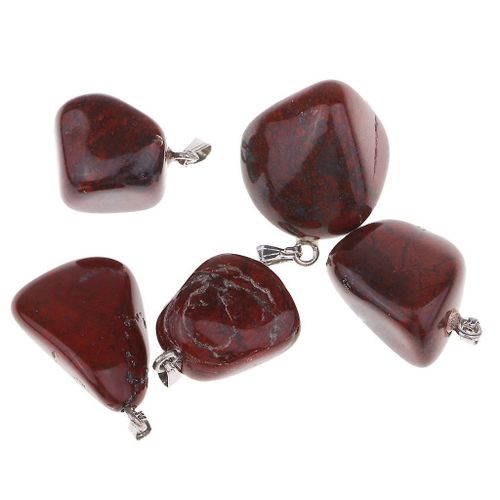 Pendentifs Minéraux Collier Quartz Pierre Polie Pendentif Artisanat Rouge