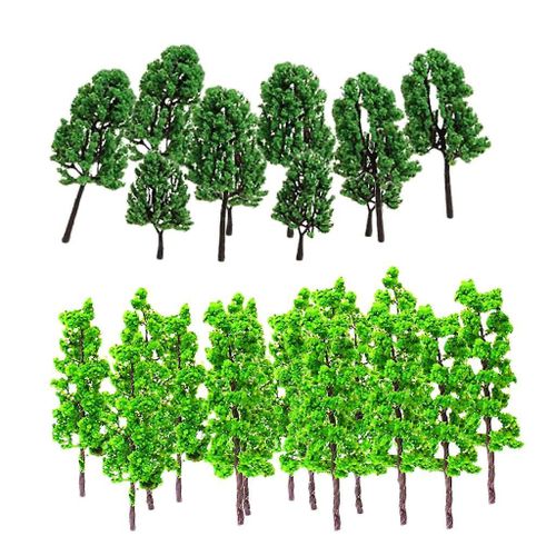 Maquette Arbre Train Set Décor Ho Oo Micro Paysage - 26pcs-Générique