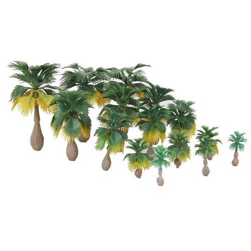 15pcs Layout Model Train Palm Trees Rain Forest Scale 1: 100-1: 300