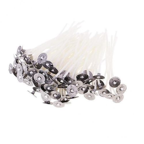 2xwholesale Cotton Candle Wicks With Sustainers For Candle Making 50pcs 8cm
