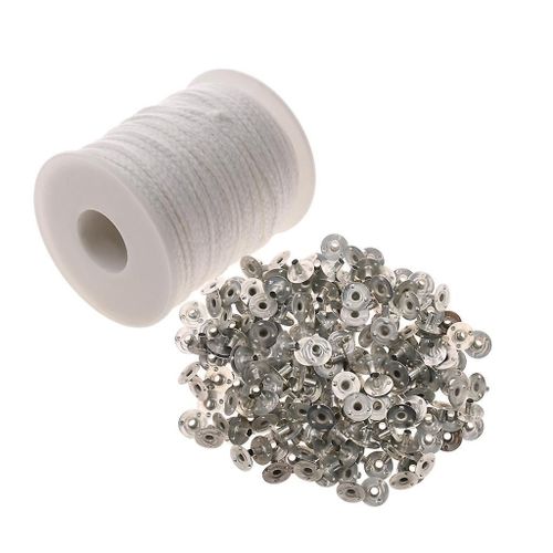 Organic Cotton Candle Wicks + Candle Wick Sustainers Tabs For Candle Making