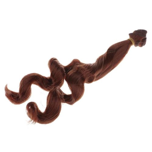 25cm Cool Diy Curly Hair Wig For1/3 1/4 1/6 Blythe Barbie Bjd Doll Coppery