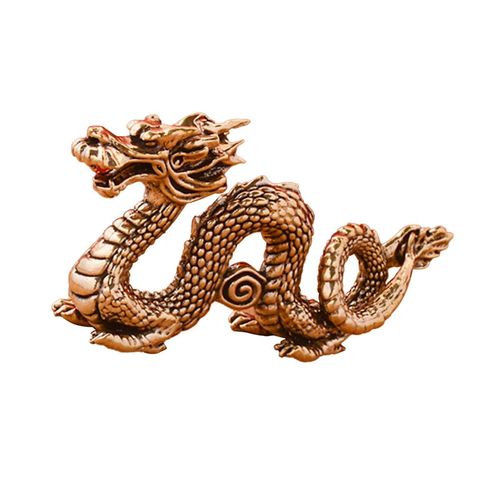 Figurine De Dragon En Laiton Table Decor Richesse Statue De Dragon Chinois Pour Étagère