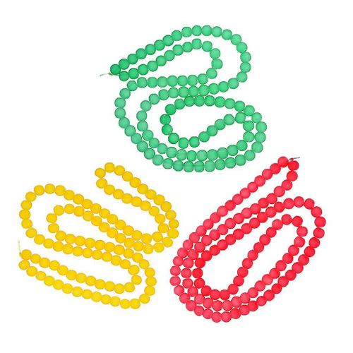 3 String Transparent Frosted Glass Round Beads 8mm For Jewelry Craft Making
