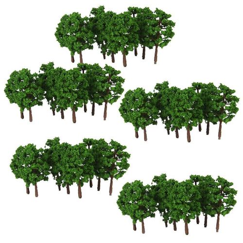 100x Modèle En Plastique Tress Train Railroad Scenery 1: 150 Scale Green Props Kit