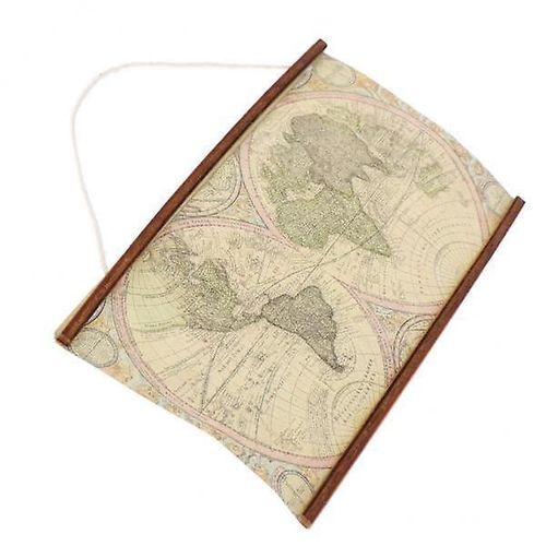 5x1/6 1/12 Maison De Poupée Miniature Salle Décor Mural Grand Ancien Hang Carte Modèle Kit
