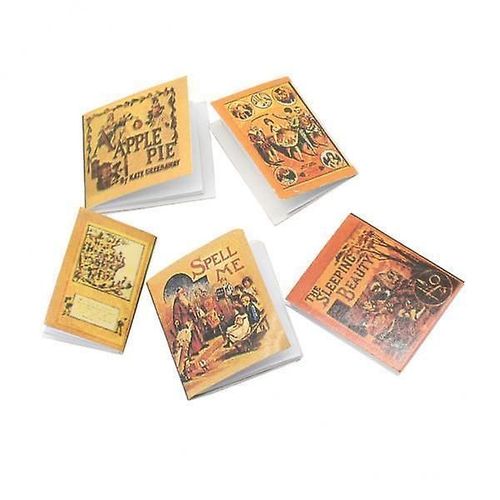 2x5 Pièces 1/12 Maison De Poupée Miniature Pages Tournage Livres Salle Bibliothèque Décor