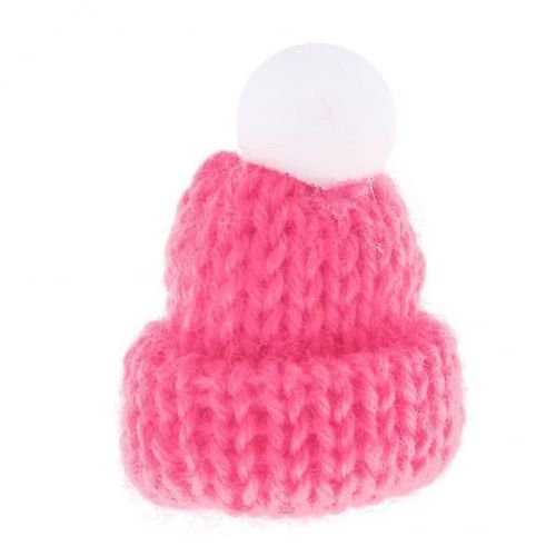 2x1/12 Échelle Maison De Poupée Miniature Scène Bonnet Bonnet Casquette Décoration Rose