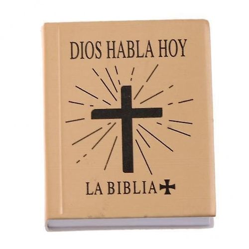 7x1 / 6 Échelle Mini Édition Espagnole Holy Bible Book Maison De Poupée Miniature Or