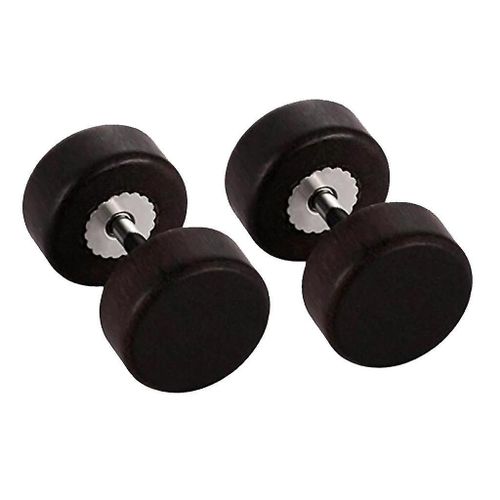 Bois Bois Femmes Hommes Stud Boucles D¿Oreilles Bouchons D¿Oreilles Piercings Vis 8mm Noir