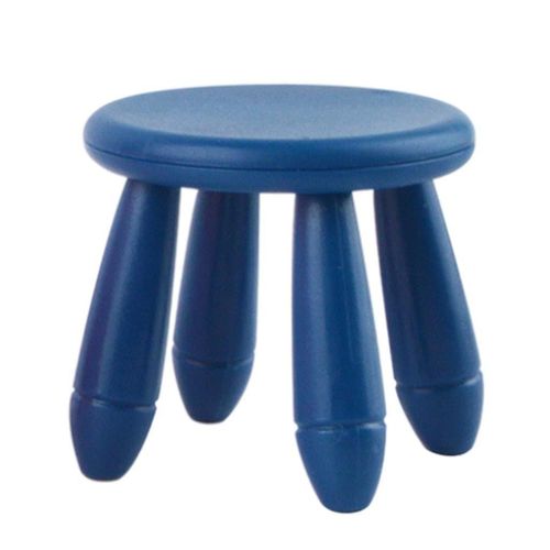 Simulation Maison de poupée Tabouret Miniature Chaise Maison de poupée Décor Bleu foncé