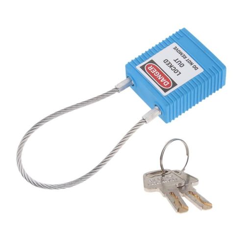 Cadenas de verrouillage de sécurité clé différente 3.2mm manille bleu