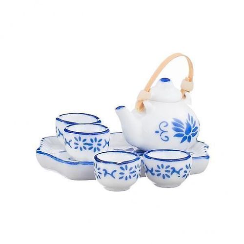 4x1/12 Maison De Poupée Miniature Kung Fu Tea Set Salle À Manger Meubles De Salle À Manger