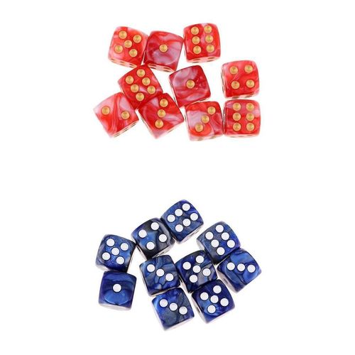 20pcs 6-Sided Game Dice 16mm For Board Games And Teaching Math Accessories