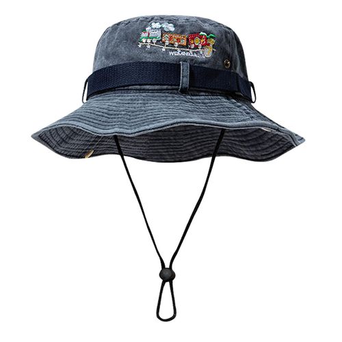 Vintage Style Denim Bucket Hats For Women Men Sun Protection For Outdoor