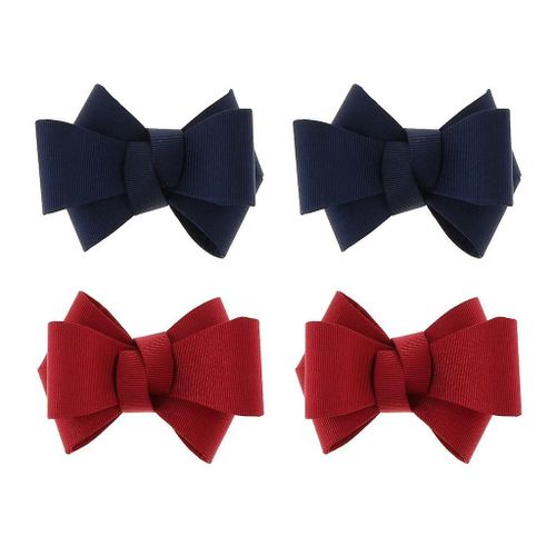 Simple Ruban Plain Bow Butterfly High Heel Shoe Clips Charms Decor 4 Packs
