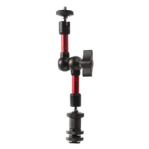 7"" Articulating Adjustable Friction Magic Arm fr Hot Shoe Mount Work Red
