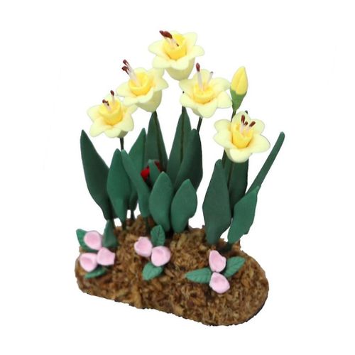 1:12 Mini Maison De Poupée Jardin Extérieur Fait À La Main Modèle De Fleur Scène Miniature