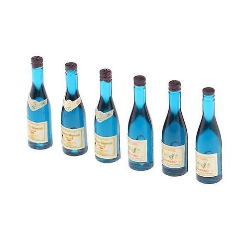 3x6 Pièces Maison De Poupée Miniature Bouteilles De Vin Champagne Bouteilles De Boisson Échelle 1/12