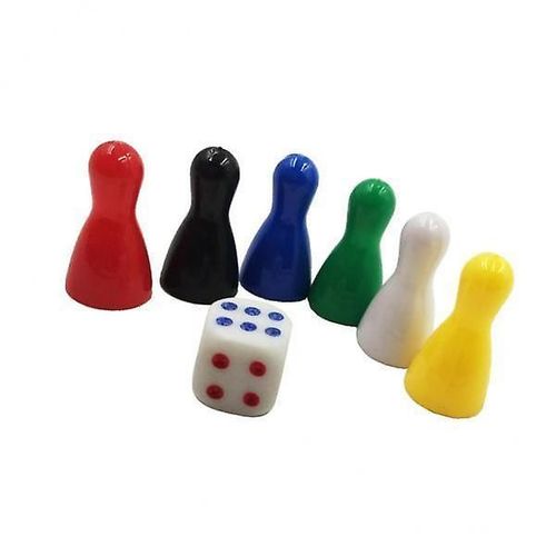 25x6pcs Chessman Chess Pieces And 1 Dice Board Game Accessories Children Toys
