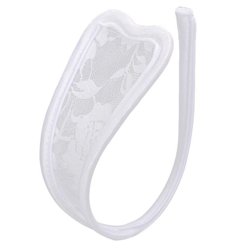 Femmes Super Sexy Fleur Motif C-String Invisible String Sous-Vêtements Blanc