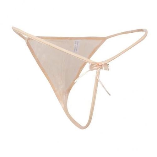8xfemmes Voir À Travers Dentelle Transparent Triangle Strings Culotte Sous-Vêtements Couleur De La Peau