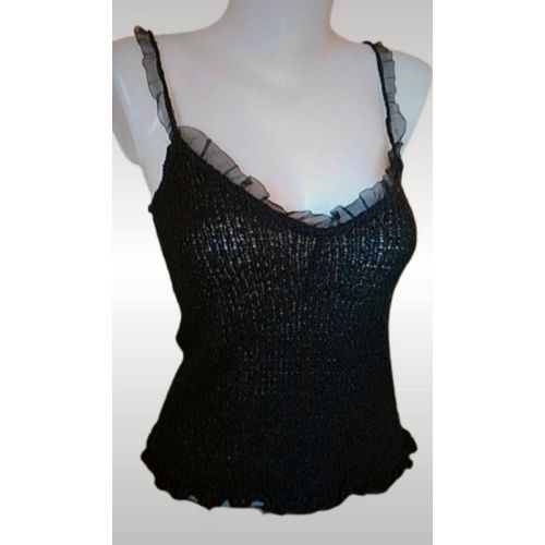 Top Noir En Laine. Zone Bleue. T38/40