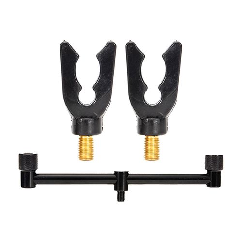 Alliage D¿Aluminium Canne À Pêche Repose-Fesses Pêche Buzz Bar Carp Équipement Équipement 25cm Noir