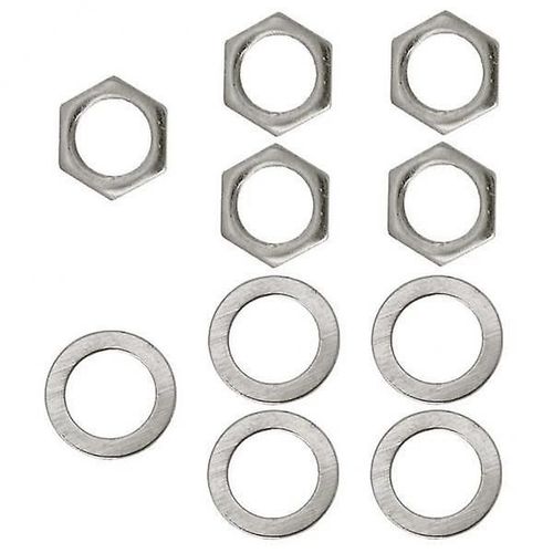 4x5 Pièces Guitare Électrique Basse Jack Prise De Sortie Écrous Rondelles Argent