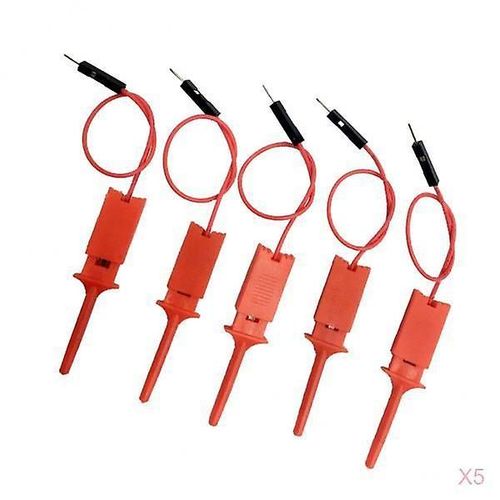 25 Pieces High Quality Test Test Hook Clip Test Probe For Logic Analyzer-Red