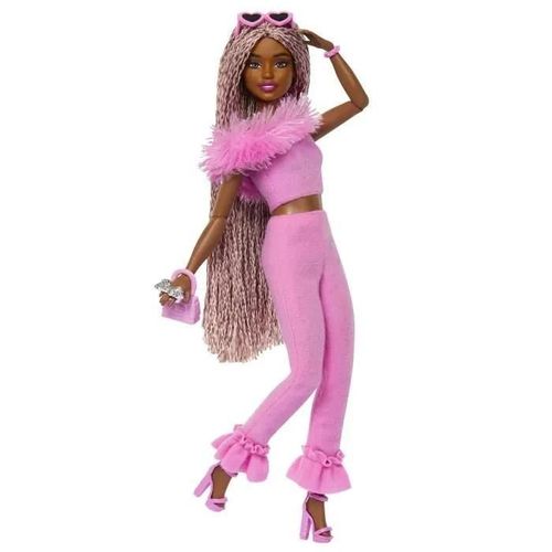 Barbie-Deluxe Style-Poupée Barbie À Combinaison Rose Tissu Doux - 4 ans+ - HYV28