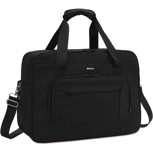Bagage Cabine 45x36x20 Easyjet Valise Cabine 45x36x20 Sacs de Voyage Sac Cabine Avion Bagage à Main Pet Écologique Sac de Vol Imperméable Sac Portatif Week-End Sac Duffel 30L(Noir)
