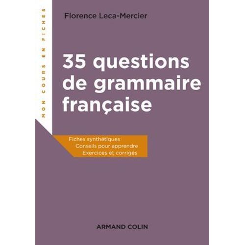 35 Questions De Grammaire Franaise  