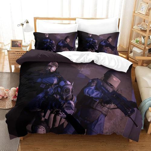 Pi¿¿Ces Csgo Ensemble Housse De Couette D Global Offensive Imprim¿¿ Counter-Strike Literie Couette Housse De Couette,Ultra Doux Microfibre Hypoallerg¿¿Nique Double£¿Xcm£© 140 X 200 Cm