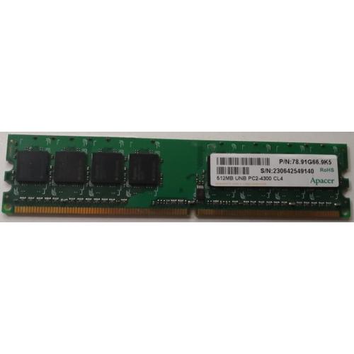 Apacer 512 MB DDR2 RAM DIMM 240-pin PC2-4300 CL4 533MHz