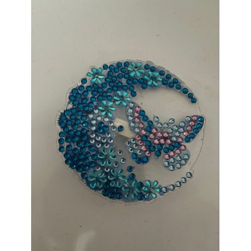 Broche Lune Papillon 7 X 6,2 Cm