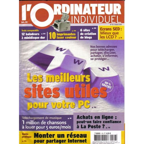 L'ordinateur Individuel N° 176 - Les Meilleurs Sites Utiles Pour Votre Pc (100% Gratuit)
