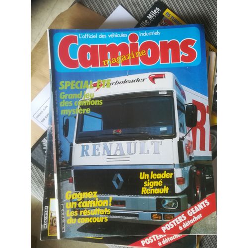 Camions Magazine 15 De 1984 Kostka,Renault R370 Turboleader,Meledo,Volvo Italia 99,Peugeot J9 Essence,Rolls Royce Eagle Mark 3,Kegresse