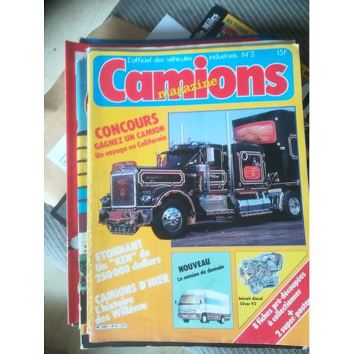 Camions Magazine 2 De 1983 Drouin,Daf 3305 Dkx,Nicolas Tof 21.02,Tracma Td 25000,Citroen C25,Shuttle Lift Sovam,Detroit Diesel Silver 92,Willeme