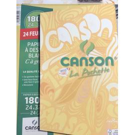 CANSON Papier à dessin C à grain, format A4, 125 g/m2