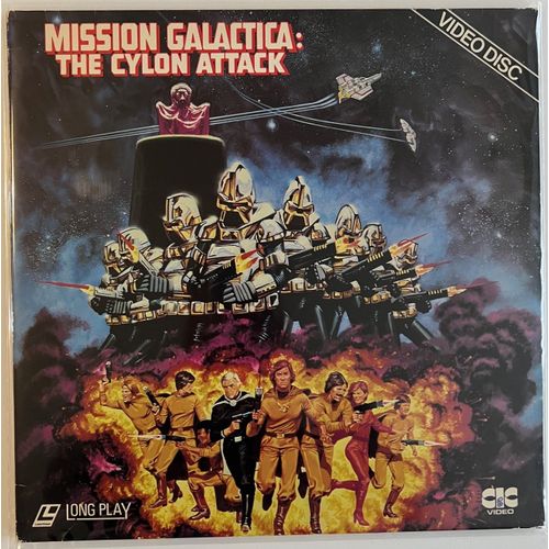 Laserdisc Mission Galactica : The Cyclon Attack Vo 1980 Rare !