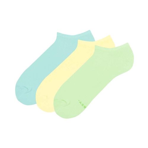 Zooksy Pack 3 Paires Chaussettes Courtes Doona Coton Sportives 41-46 Pistache Jaune Pâle Azur