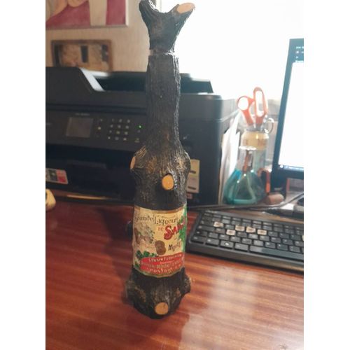 Bouteille Vide Liqueur De Sapins Imitation Faux Bois