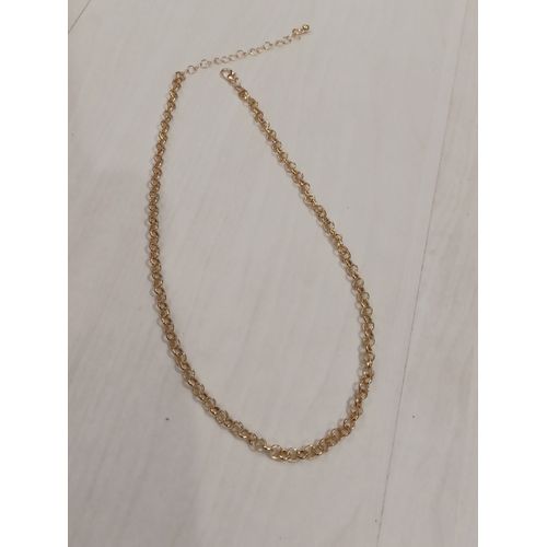 Collier Métal Doré,Chaine Simple,Maillons Ronds,Taille 52cm