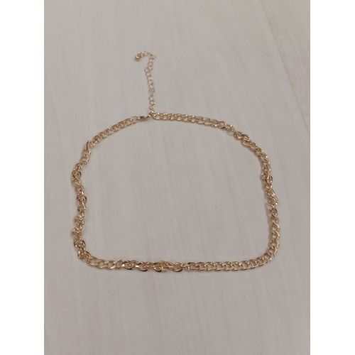 Collier Métal Doré,Chaine Simple,Maillons Torsadés,Taille 50cm