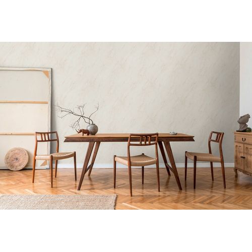 Papier peint aspect pierre carrelage Profhome 388171-GU papier peint intissé gaufré à chaud texturé à l'aspect marbre mat crème beige-gris 5,33 m2