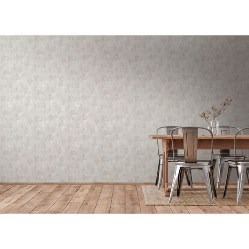 Papier peint aspect crépi Profhome 388231-GU papier peint intissé gaufré à chaud texturé à l'aspect béton mat crème gris beige 5,33 m2