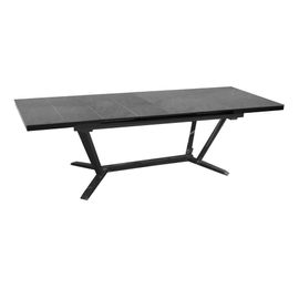 Table De Jardin Extensible Vita À 8 Lames En Aluminium/Hpl - 180/240 X 100 Cm - Graphite/Ardoise
