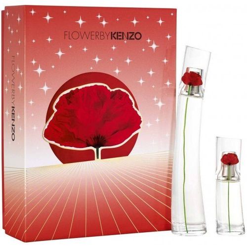 Coffret Rouge Flower By Kenzo Eau De Parfum, 2 Flacons Vides 50ml Et 15ml
