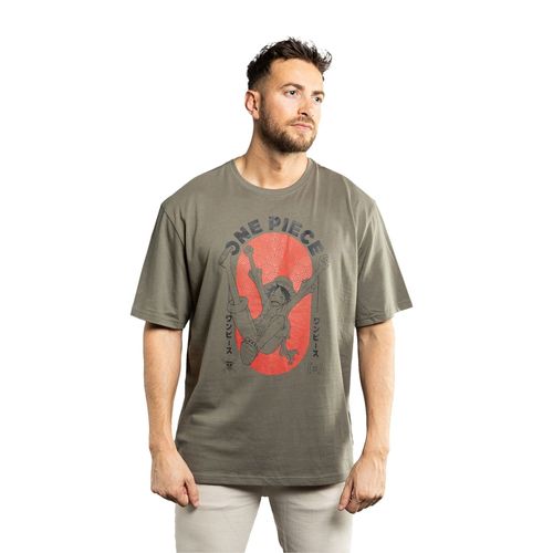 T-Shirt Homme Relax Fit Avec Print One Piece Luffy